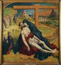 Pieta mit zwei Stiftern